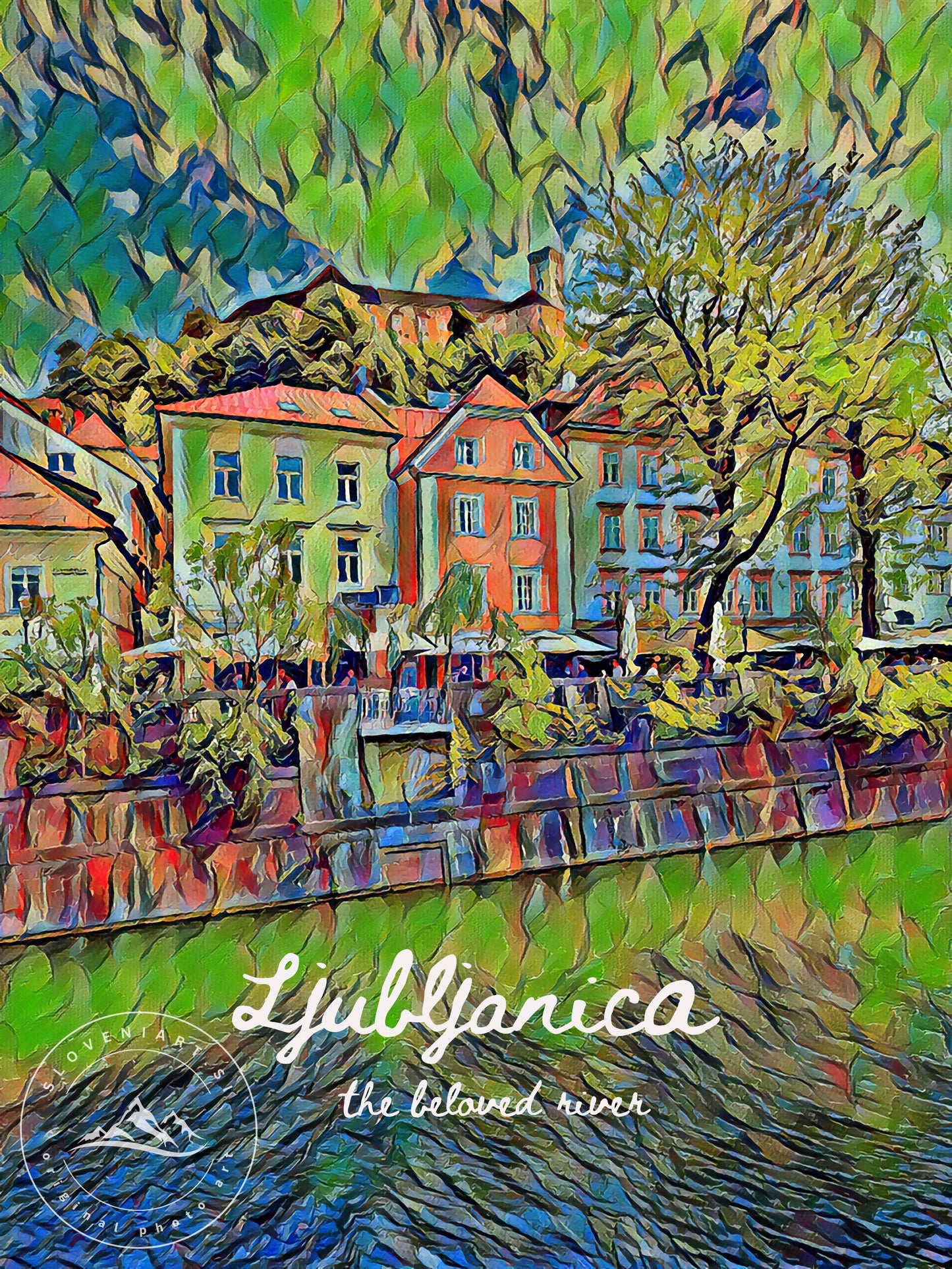 Autumnal Canal and Castle Impressionist
