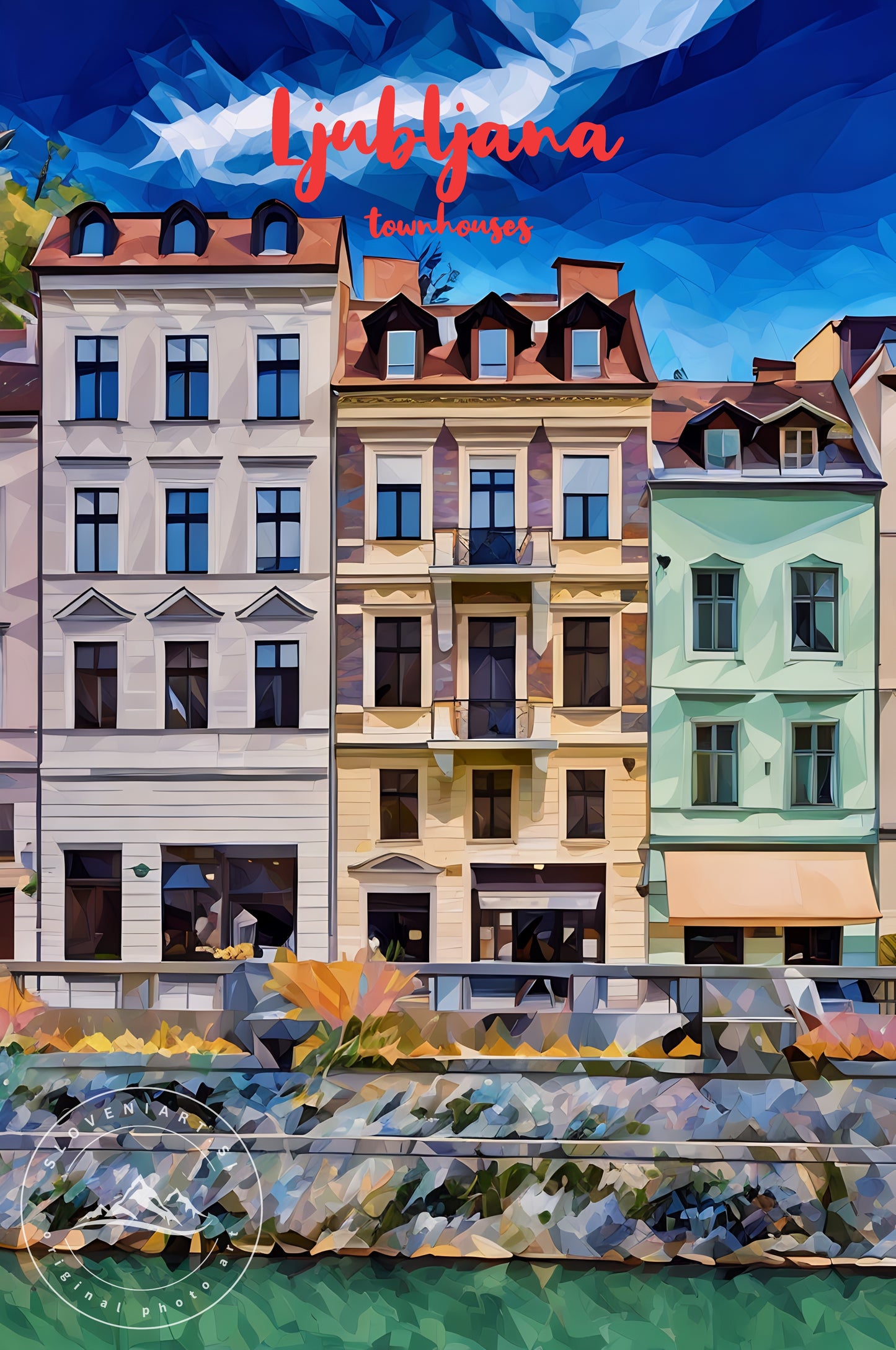 Chocolate Box Buildings Along the Ljubljanica River