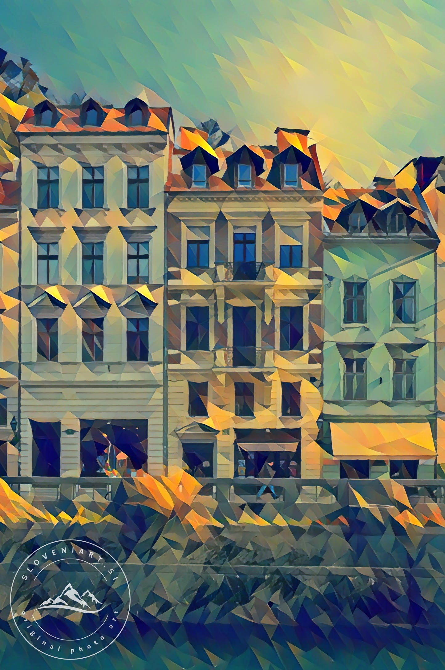 Chocolate Box Buildings Along the Ljubljanica River