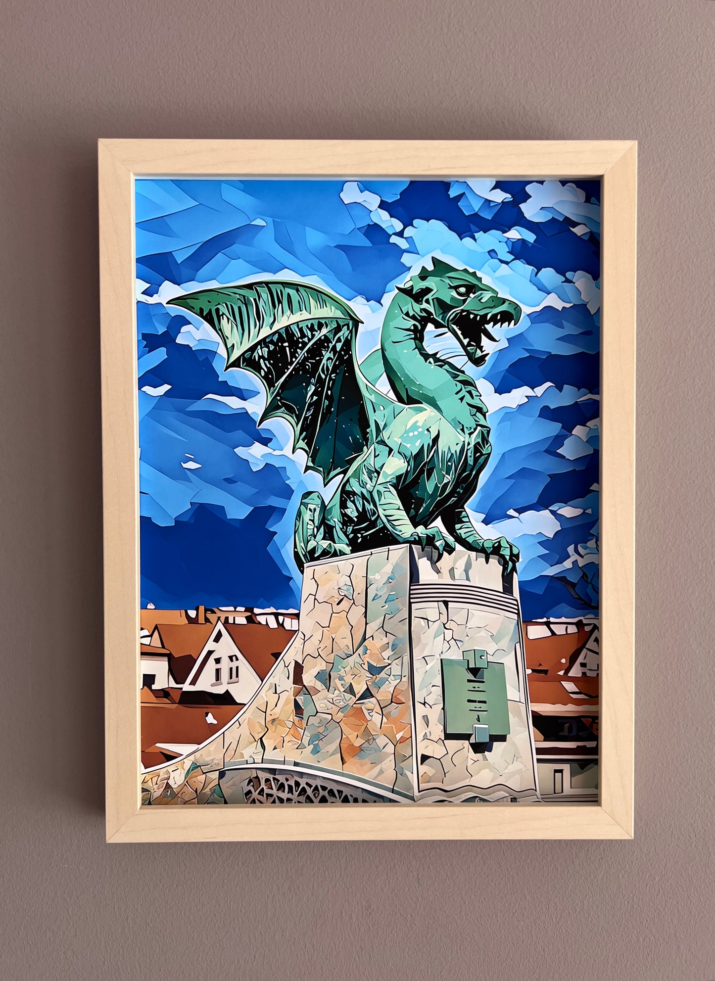 Ljubljana v modrem – Blue Ljubljana Art Prints