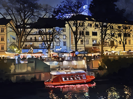 Winter Glow of Ljubljana Castle