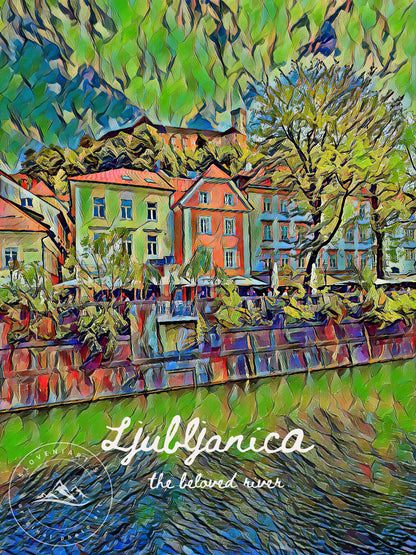 Autumnal Canal and Castle Impressionist