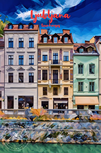 Chocolate Box Buildings Along the Ljubljanica River