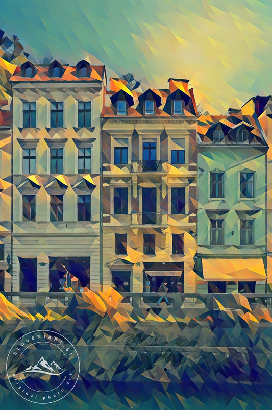 Chocolate Box Buildings Along the Ljubljanica River