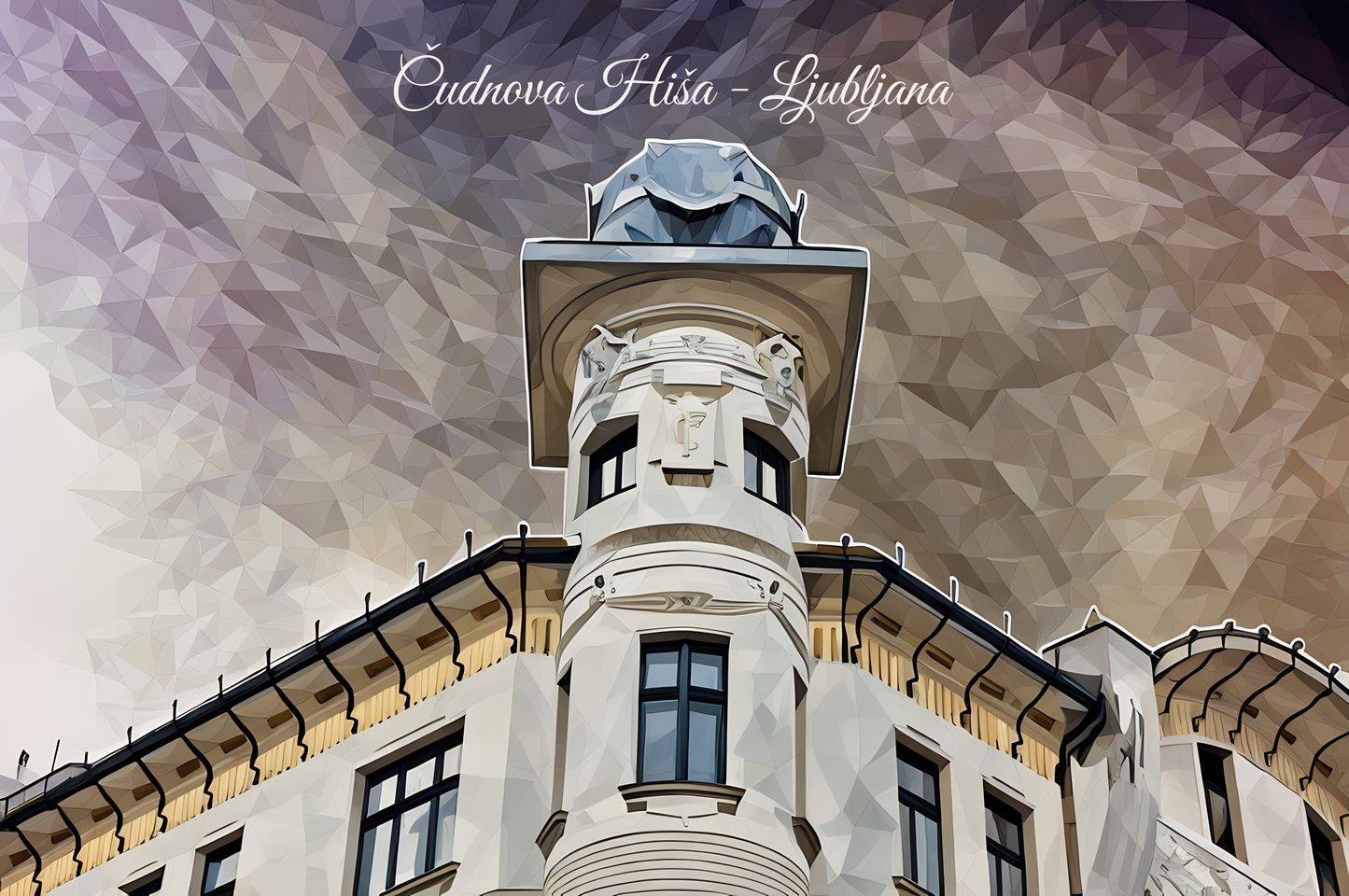 Čudnova Hiša Poster - A Famous Corner of Ljubljana