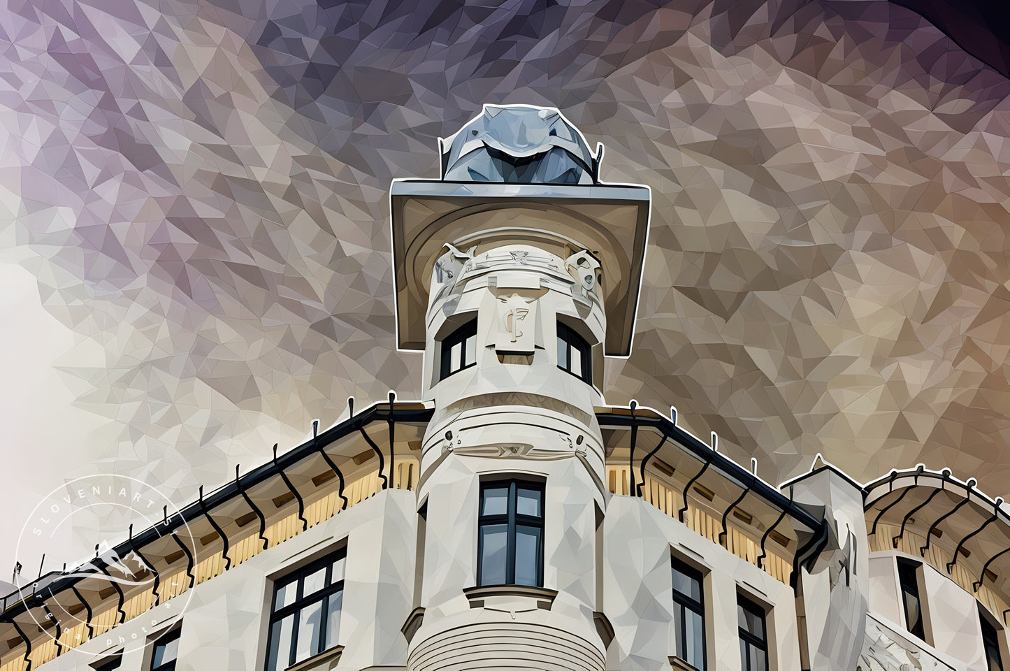 Čudnova Hiša Poster - A Famous Corner of Ljubljana