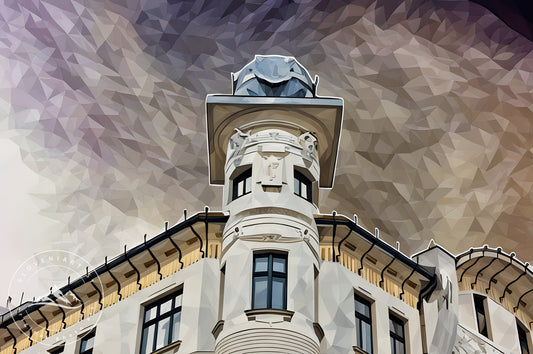 Čudnova Hiša Poster - A Famous Corner of Ljubljana