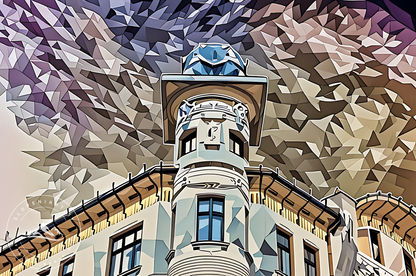 Čudnova Hiša Poster - A Famous Corner of Ljubljana